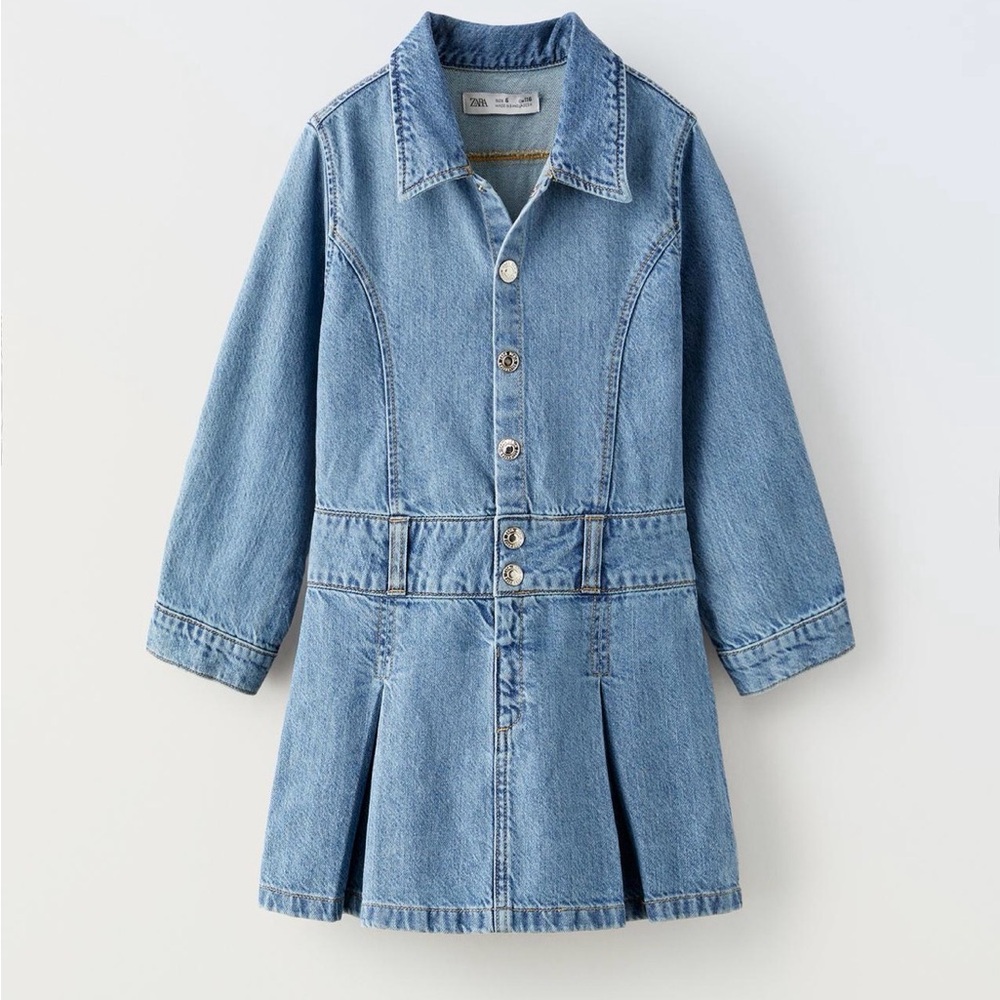 Zara Kids Blue Denim Dress